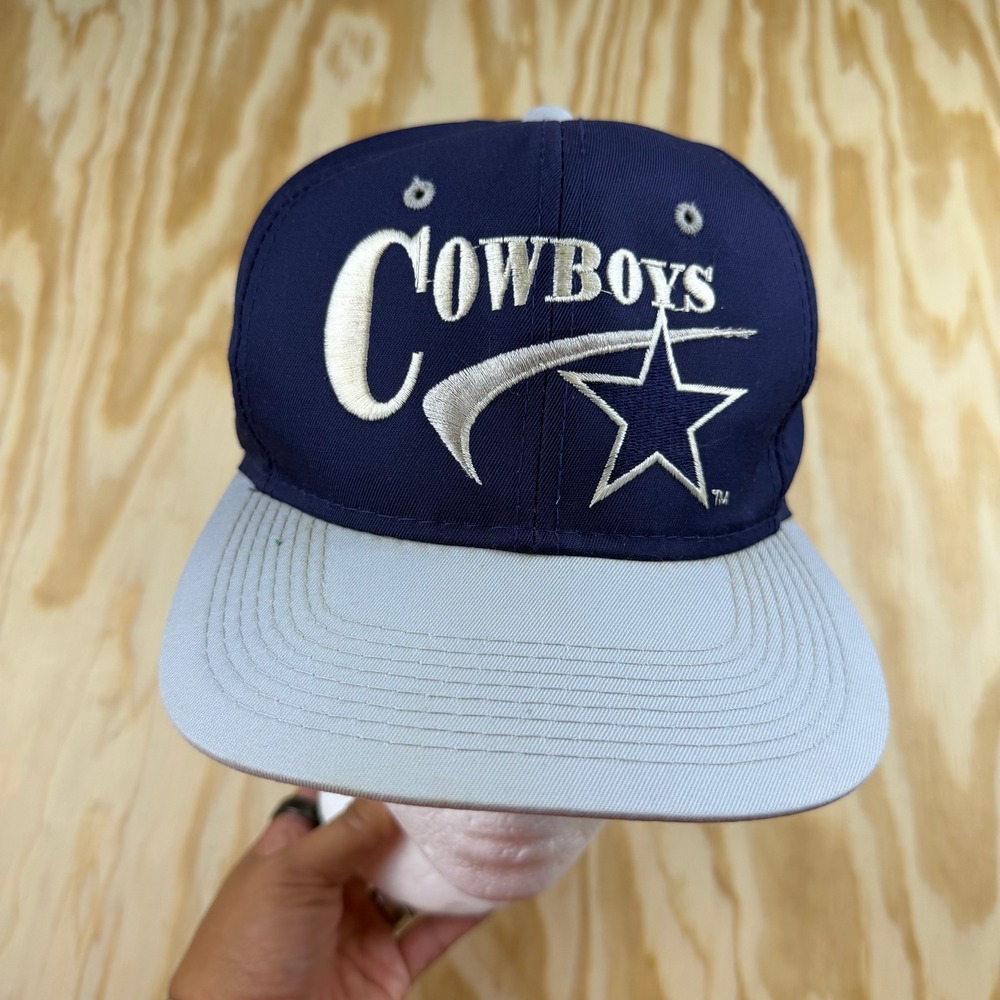 Vintage Dallas Cowboys Snapback Hat Navy Grey Team NFL Youngan Hat Co Korea
